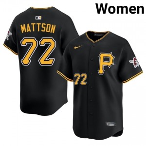 Exclusive Isaac Mattson #72 Black Limited Baseball Embroidery Jersey | Pirates Women Collection Edition 44225643
