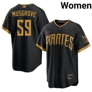 Women Joe Musgrove #59 Blcak City Connect Embroidery Jersey | Pittsburgh Pirates Officially Licensed Baseball Gear 92742281