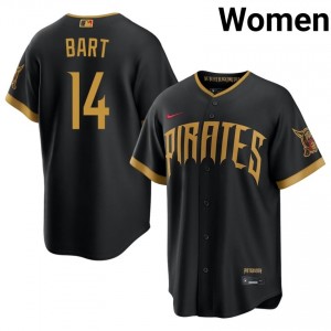 Women Joey Bart #14 Blcak City Connect Stitched Jersey | PIT Pirates Authentic Baseball Gear 94256946
