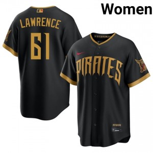 Women Justin Lawrence #61 Blcak City Connect Stitched Jersey | Pittsburgh Pirates Pro-Grade Baseball Gear 84681441