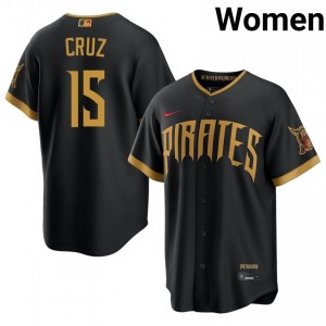 Women Oneil Cruz #15 Blcak City Connect Embroidery Jersey | Pittsburgh Buccos Pro-Grade Baseball Gear 49452949