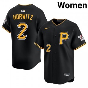 Durable Spencer Horwitz #2 Black Limited Baseball Stitched Jersey | Pirates Women Collection Edition 94116554