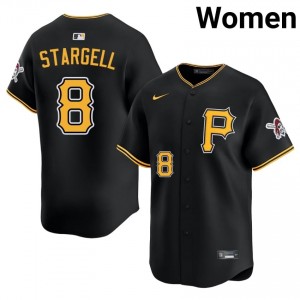 Iconic Willie Stargell #8 Black Limited Baseball Stitched Jersey | PIT Women Collection Edition 76716715