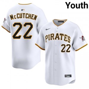Pittsburgh Buccos Andrew McCutchen #22 White Youth Durable Baseball Stitch Jersey | 2026 Season 32446879