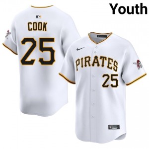 Pittsburgh Pirates Billy Cook #25 White Youth Licensed Baseball Stitched Jersey | 2026 Season 52739426