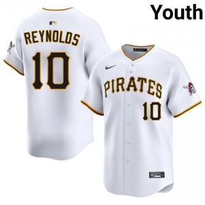 Pirates Bryan Reynolds #10 White Youth MLB Baseball Stitched Jersey | 2026 Season 79786509
