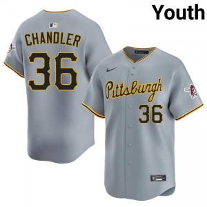 Youth Bubba Chandler #36 Gray Stitched Jersey | Pirates Gameday Baseball Gear 62302177