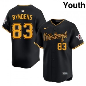 Black Eddie Rynders #83 Pirates Baseball Stitched Jersey | Premium Youth Fit 67348345