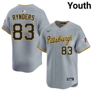 Youth Eddie Rynders #83 Gray Stitched Jersey | Pirates Gameday Baseball Gear 69418330