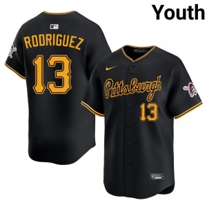Black Endy Rodriguez #13 Pirates Baseball Stitch Jersey | Durable Youth Fit 64813020