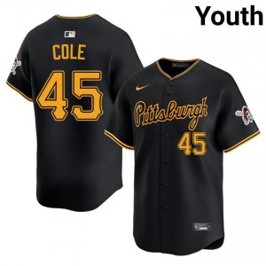 Black Gerrit Cole #45 PIT Baseball Sewn Jersey | Iconic Youth Fit 24008905