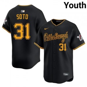 Black Gregory Soto #31 Pittsburgh Pirates Baseball Embroidery Jersey | Replica Youth Fit 88066710