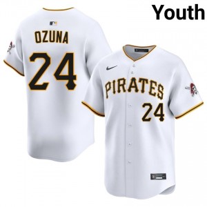 Pittsburgh Pirates Marcell Ozuna #24 White Youth Premium Baseball Sewn Jersey | 2026 Season 82345697
