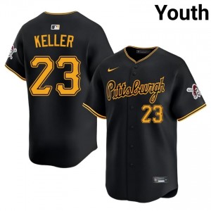Black Mitch Keller #23 Pirates Baseball Embroidery Jersey | Licensed Youth Fit 76654933