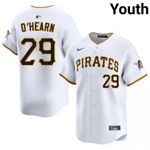 PIT Ryan O'Hearn #29 White Youth Durable Baseball Stitch Jersey | 2026 Season 70779304