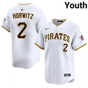 Pittsburgh Pirates Spencer Horwitz #2 White Youth Professional Baseball Embroidery Jersey | 2026 Season 84666624