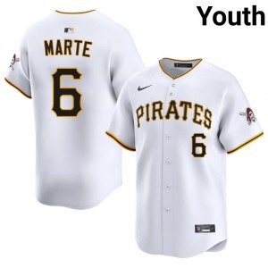 PIT Pirates Starling Marte #6 White Youth Licensed Baseball Stitched Jersey | 2026 Season 57808390