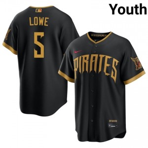 PIT Brandon Lowe #5 Blcak Youth City Connect Exclusive Baseball Embroidery Jersey | 2026 Season 27574197