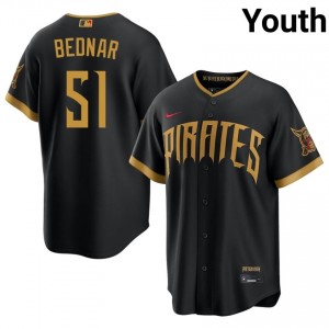 Pittsburgh Pirates David Bednar #51 Blcak Youth City Connect Exclusive Baseball Stitch Jersey | 2026 Season 80460125