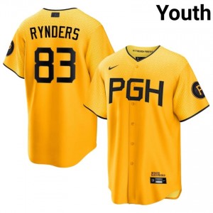 Eddie Rynders #83 Pittsburgh Pirates City Connect Baseball Jersey | Pro-Grade Youth Gold Embroidery Edition 67170846