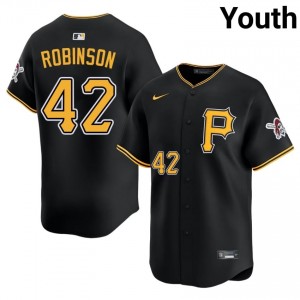 #42 Jackie Robinson Elite Youth Limited Baseball Jersey | Pittsburgh Pirates Black Fan Gear 52414265