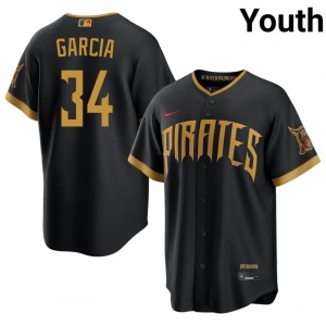 PIT Pirates Jhostynxon Garcia #34 Blcak Youth City Connect Licensed Baseball Embroidery Jersey | 2026 Season 47803540
