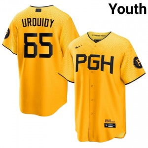 Jose Urquidy #65 PIT Pirates City Connect Baseball Jersey | Officially Licensed Youth Gold Embroidery Edition 76886610