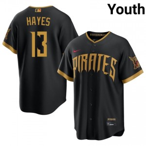 Pittsburgh Pirates Ke'Bryan Hayes #13 Blcak Youth City Connect Durable Baseball Embroidery Jersey | 2026 Season 61462121