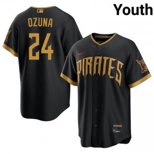 Pirates Marcell Ozuna #24 Blcak Youth City Connect Licensed Baseball Sewn Jersey | 2026 Season 78547240