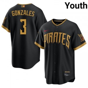 Pittsburgh Buccos Nick Gonzales #3 Blcak Youth City Connect MLB Baseball Stitch Jersey | 2026 Season 78549697