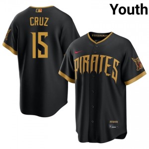 Pittsburgh Pirates Oneil Cruz #15 Blcak Youth City Connect Premium Baseball Stitched Jersey | 2026 Season 48475289