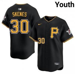 #30 Paul Skenes Pro-Grade Youth Limited Baseball Jersey | Pirates Black Fan Gear 18866319