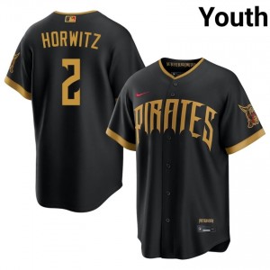 Pittsburgh Buccos Spencer Horwitz #2 Blcak Youth City Connect Replica Baseball Stitched Jersey | 2026 Season 21196915