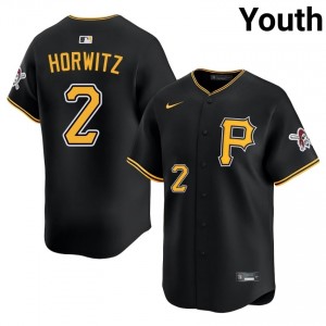 #2 Spencer Horwitz Officially Licensed Youth Limited Baseball Jersey | PIT Black Fan Gear 41789964