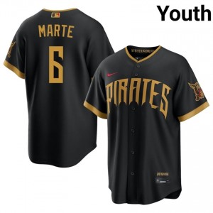 PIT Starling Marte #6 Blcak Youth City Connect MLB Baseball Sewn Jersey | 2026 Season 88575093