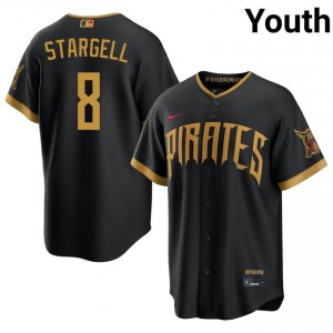 PIT Pirates Willie Stargell #8 Blcak Youth City Connect Premium Baseball Stitched Jersey | 2026 Season 29436928