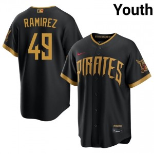 Pirates Yohan Ramirez #49 Blcak Youth City Connect Durable Baseball Stitch Jersey | 2026 Season 95497252